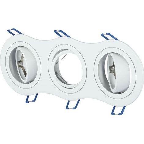 V-TAC VT-784RD PORTAFARETTO ORIENTABILE DA INCASSO PER 3 LAMPADINE GU10 E GU5.3 - SKU 3603 (1/5)