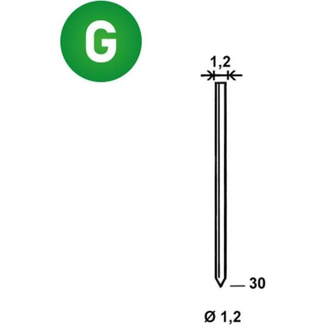 7 000 Pointes Sans Tête Galvanisées en Bande - 1.2x30 mm - D-Work (1/5)