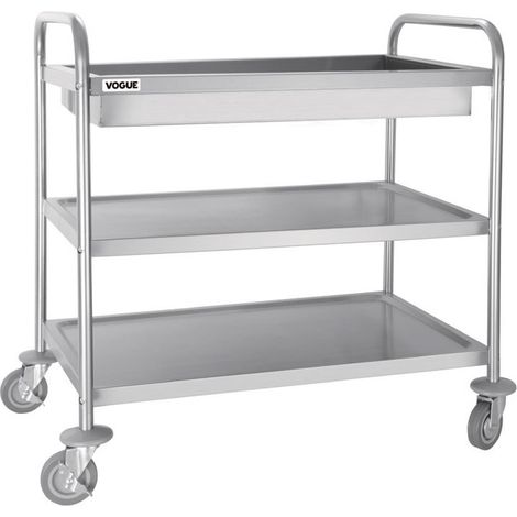 Chariot de débarrassage inox pour couverts 3 plateaux (1/5)