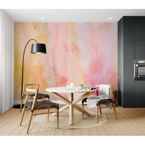 Papier peint Abstrait – Aquarelle pastel - 150 x 250 cm (1/2)