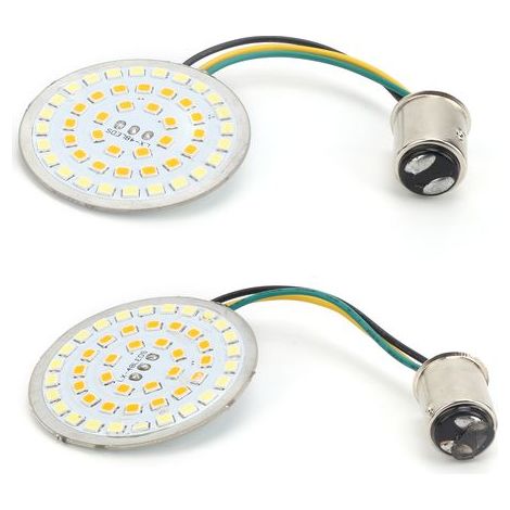 2 clignotants de moto à LED, blanc et ambre, haute luminosité, compatibles avec Touring (1/5)