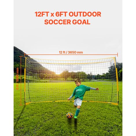 But de football portable, 1828x3657 mm, cage de football pour enfants, filet de football avec sac de transport, structure en acier… (1/5)