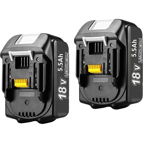 2Pack 18V 5.0Ah BL1860B remplacement pour batterie Makita 18V BL1860B BL1850B BL1860 BL1830B BL1830 BL1840B BL1840 BL1835 BL1845 BL1850 1942053 LXT400 avec affichage LED (1/5)