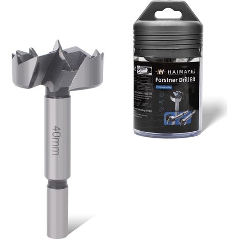 Mèche Forstner Foret à Bois en Alliage avec Queue Ronde Foret à Bois Multi-Dents,Pour le Perçage Dans le Plastique,le Contreplaqué 40MM (1/5)
