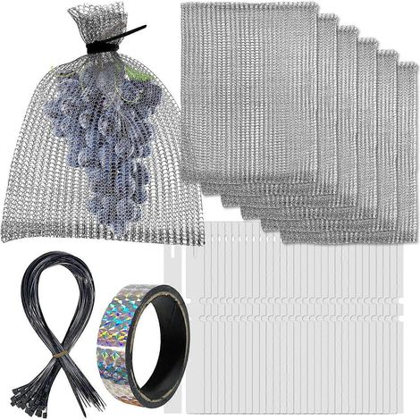 Filiyano-25 sacs à fruits en filet de 20 x 30 cm, en fil d'acier inoxydable 304, résistants aux rongeurs, pour la protection des racines des fruits. (1/5)