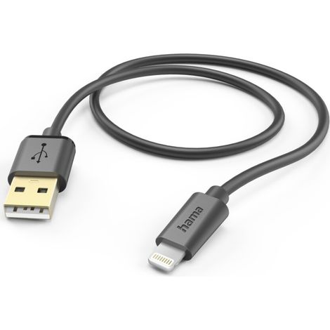 Hama Cavo di ricarica USB USB 2.0 Connettore Apple Lightning, Spina USB-A 1.50 m Nero 00201580