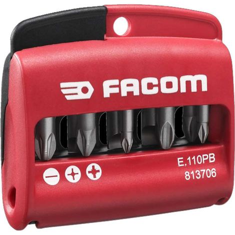 Juego de 10 puntas de destornillador mixtas 1/4" FACOM E.110PB