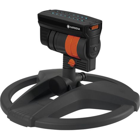 GARDENA Aspersor de riego Oscilante Aquazoom compact para superficies de riego de 216 m2, alcance 18 m y ancho de aspersión de 12 m (18708-20) (1/5)