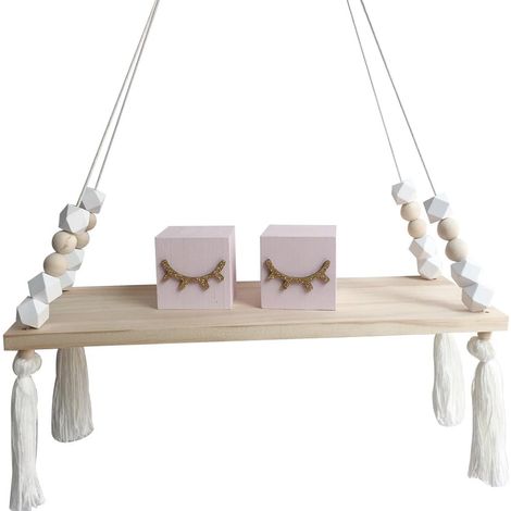 Étagère Murale Flottante Bois 38 x 14 x 1 cm - Déco Chambre Enfant Salon Bureau - Étagère Murale (1/4)