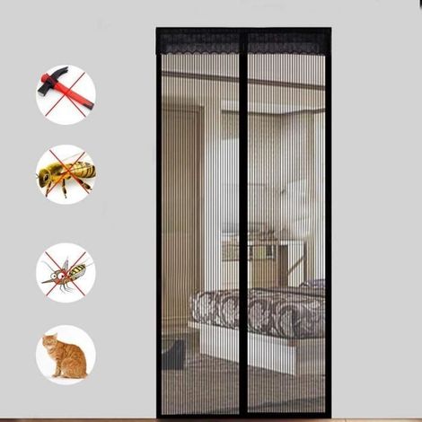 Moustiquaire - OUTAD - 100x210cm - Magnétique - Anti insectes - Facile à installer