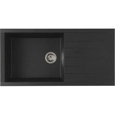 Stradour Cube Spüle Schwarz Glitzer 100 x 50 cm (1/2)