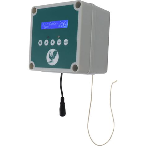 Ouvrez-porte automatique pour poulailler, contrôleur IP44, motorisation actionneur pour abri volaille, télécommande, minuterie et capteur crépusculaire, 100-240V prise UE (1/5)