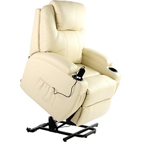 CINEMO RISEREC CREAMLEATHER RECLINER (1/5)