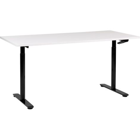 Manual Adjustable Standing Desk DESTINAS White/ Black 160 cm 72 cm