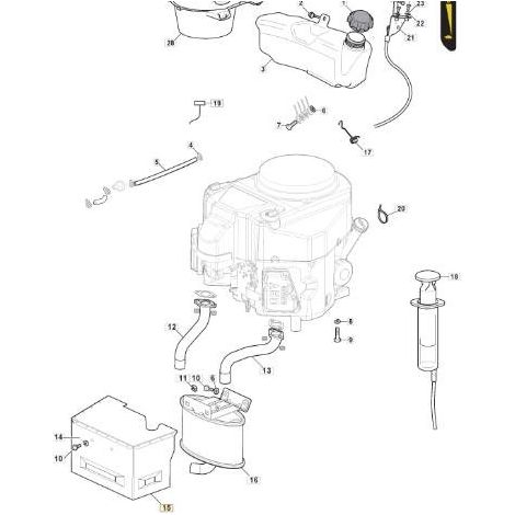 PROTECTION KAWASAKI SILENCIEUX SD/MP ORIGINE STIGA - 382598067/3
