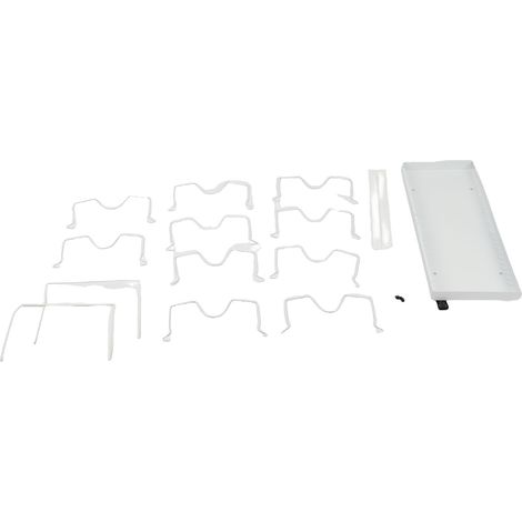 Organisateur Pots Poêles Extensible Rack 10 Séparateurs Acier Carbone – Télescopique Tirable Pot Couvercle Planche Découper Holder Armoire Cuisine, Blanc (1/4)
