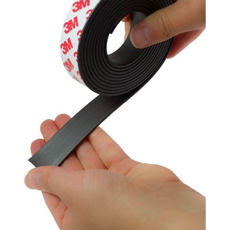 Bande magnétique autocollante 10 mm x 2 m avec adhésif 3M (1/3)