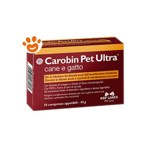 NBF Lanes Dog e Cat Carobin Pet Forte - NBF Lanes Dog e Cat Carobin Pet Forte - Confezione da 30 Compresse