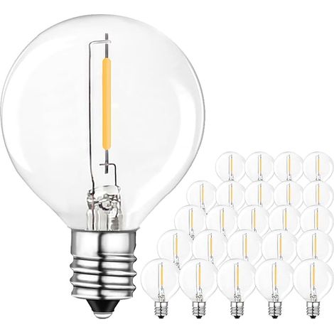G40 LED Light Bulbs 1W 100LM 2200K Vintage Filament E12 (1/4)