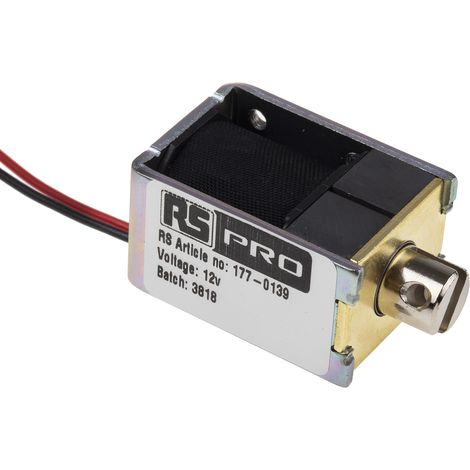 Electroaimant linéaire RS PRO 12 V 26 x 20 x 36,8 mm ( Prix pour 1 )