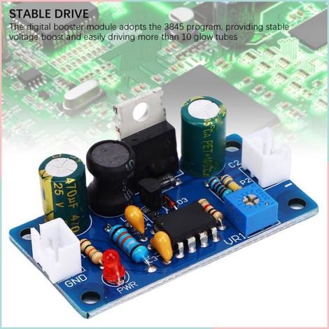 Module Booster Tube Nixie - Convertisseur DC 9V à 12V vers 80V à 380V Réglable - Pour Affichage Numérique Tube Nixie - 1 Pièce (1/4)