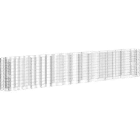 Maison Exclusive - Gabbione con Letto Rialzato in Acciaio Zincato 540x50x100 cm (1/5)