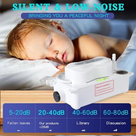 Pompe à Condensats, 100‑240V 100L/H 0.6 L Pompe D'élimination Automatique des Condensats avec Interrupteur de sécurité, élimination des Condensats AC pour Climatiseur, Four (1/3)