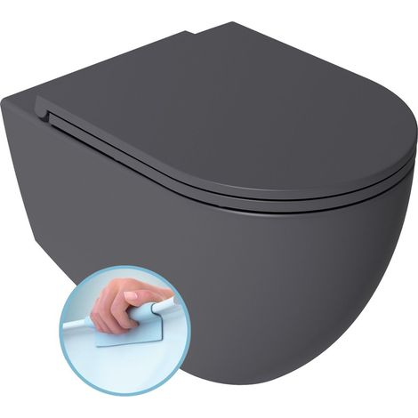Sapho Isvea Infinity - WC suspendu, Rimless, anthracite 10NF02005-2C (1/5)