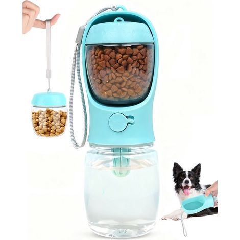 Botella de agua para mascotas con dispensador, Fuente de agua para cachorros, 350 ml, Válvula antirretorno, A prueba de fugas (1/5)