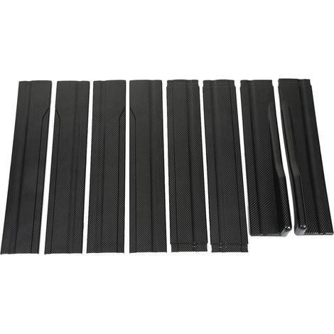 Diffuseur de jupe latérale arrière universel de 2 mètres/78,7 pouces adapté aux Accord et Civic avec motif en fibre de carbone brillante. (1/5)