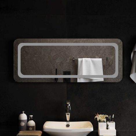 Teenpull – LED-Badezimmerspiegel Transparent 100 x 40 cm Gehärtetes Glas (1/5)