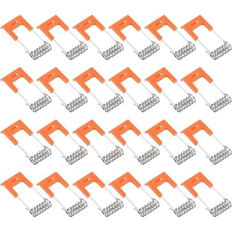 24 Paquet 44x18mm Plafonnier Ressort Pinces pour Plafond Orange (1/5)