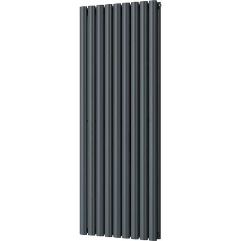 Omeara - Anthracite Vertical Radiator H1400mm x W522mm Double Panel