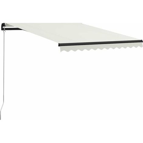 Auvent manuel rétractable 300 x 250 cm crème - Auvent de terrasse protection solaire jardin extérieur résistant (1/5)