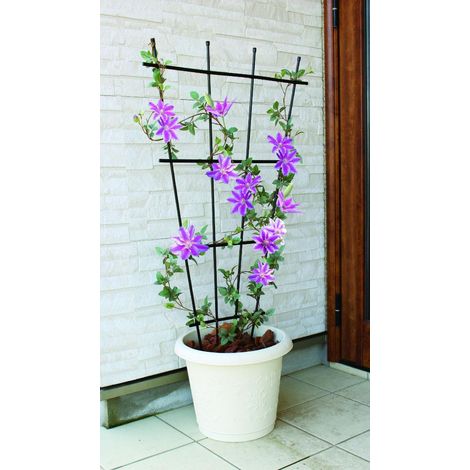 TrendLine Rankgitter 120 cm Rankhilfe Rosengitter Blumengitter Metall Garten