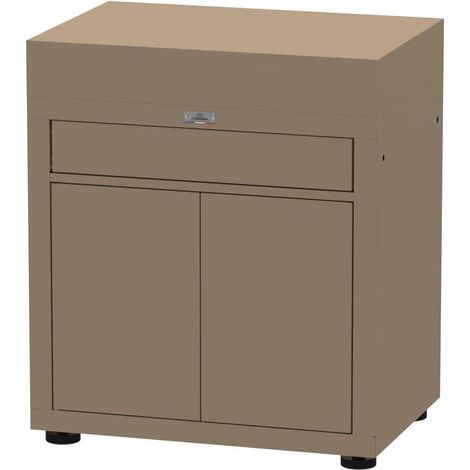 Meuble cuisine extérieure taupe avec tiroir 80 x 55 cm - Le Marquier (1/2)