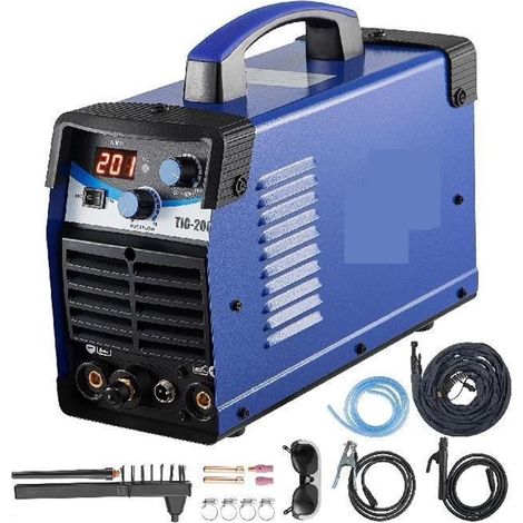 TIG/ARC Stick 2 en 1 Combo DC Inverter Welder 200A for Machine de soudage semi-automatique portable en acier avec accessoires complets (1/5)