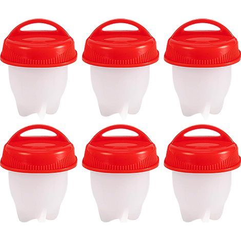 6-teiliges BPA-freies Silikon-Eierkocher-Set, schnelles Kochgerät fürs Frühstück, 25,4 cm (1/5)