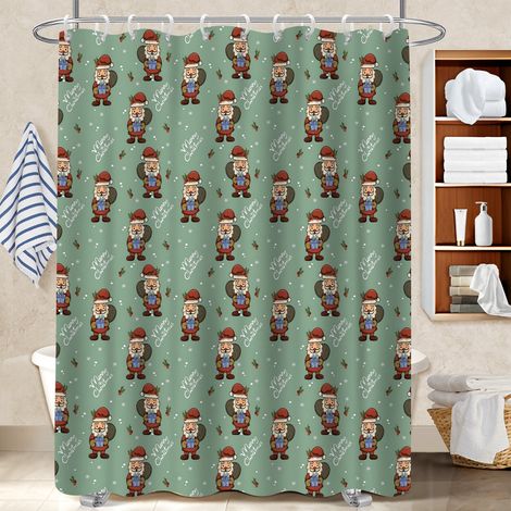 Rideau de douche imperméable en polyester 180x180 imprimé bâche de douche pour appartement (1/5)