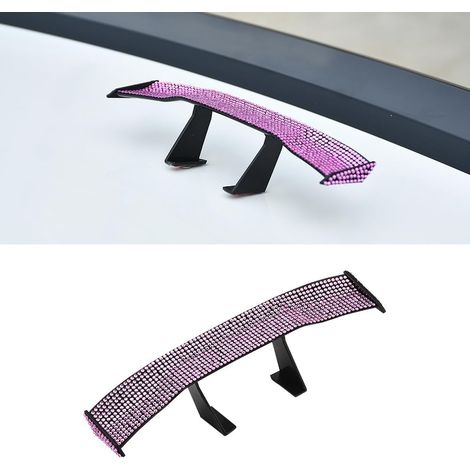 Spoiler arrière Mini avec paillettes, aileron de voiture avec strass universel, aileron arrière auto-adhésif Bling, aileron de voiture sans endommagement pour montage extérieur avec (1/5)