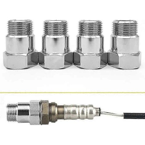 Adaptateur d'extension de tube de test de sonde à oxygène O2, entretoise en acier chromé M18 x 15 pour accessoires automobiles (1/5)