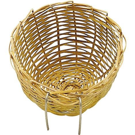 Nid en Osier pour Oiseaux - 1 Unité - Naturel - Confort et Sécurité - Pour Canaris et Exotiques - Modèle PA 4455 (1/3)