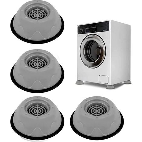 4 Pièces Anti Vibration Machine a Laver, Patin anti Vibration Lave Linge pour la Réduction du Bruit, Tapis Anti Vibration Machine a Laver pour Empêcher le Mouvement, Pied Machine a Laver (1/3)