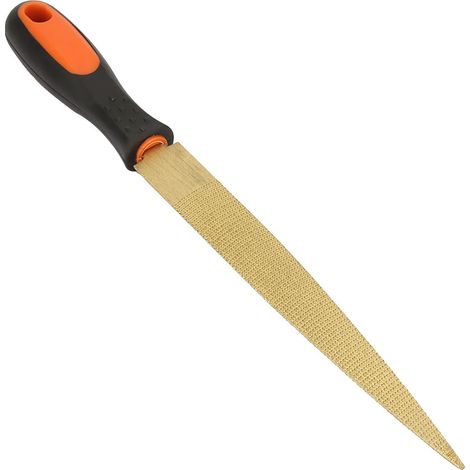 Lime à bois double face dorée pour le travail du bois dur, outil de sculpture à main, dents fines (8 pouces) (1/5)