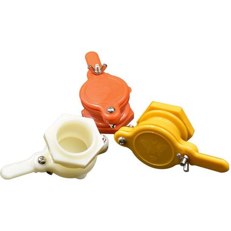 Robinet Extracteur de Miel 6PCS Vanne Miel Vanne Extracteur Miel Robinet Apiculture d'abeille Outil pour Apiculteur-44mm (1/4)