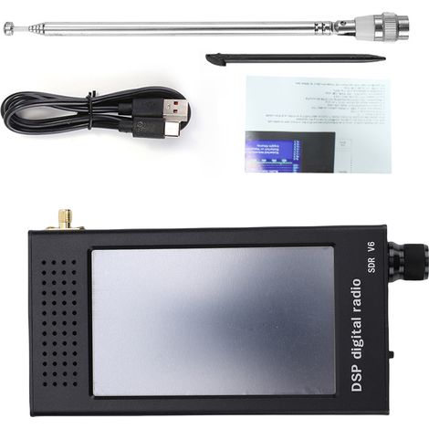 Récepteur radio SDR DeepSDR V6, écran tactile IPS de 4,3 pouces, DSP, spectre en temps réel 192 kHz ondes courtes, rose, hautes performances, large gamme de fréquences (100 kHz - 149 MHz), boîtier por (1/5)
