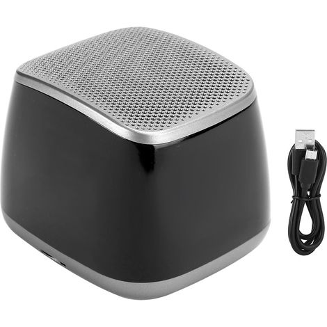 Enceinte Bluetooth 5.0 avec Boîtier Plastique Gris, Haut-Parleur Sans Fil Mains Libres pour Bureau (1/5)