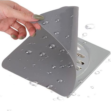 Odor-Preventing Shower Drain Plugs, 2pcs Grey Silicone 20x20mm, Ideal for Bathroom Drains, Effective Solution Against Bad Odors, Durable Protection for Your Bathroom Fixture (1/5)
