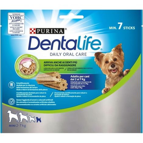 Purina Dentalife Extra Mini Friandises dentaires pour chiens, 5 paquets de 7 bâtonnets, 5 x 69 g Offre exclusive
