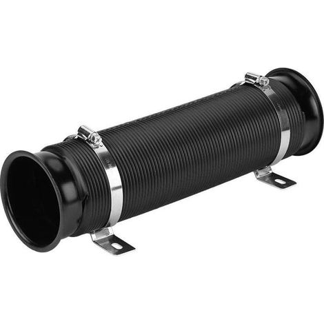 Tuyau d'Admission d'Air Flexible 76mm pour GM, Extensible jusqu'à 100cm, avec 2 Supports de Montage, Noir (1/5)